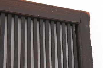 アンティーク建具　明治大正期　レトロな雰囲気が魅力の格子戸4枚セット(建具、引き戸)(R-036772)