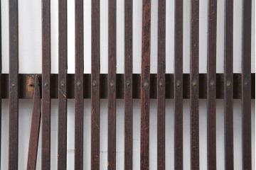 アンティーク建具　明治大正期　レトロな雰囲気が魅力の格子戸4枚セット(建具、引き戸)(R-036772)
