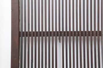 アンティーク建具　明治大正期　レトロな雰囲気が魅力の格子戸4枚セット(建具、引き戸)(R-036772)