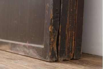 アンティーク建具　明治大正期　レトロな雰囲気が魅力の格子戸4枚セット(建具、引き戸)(R-036772)