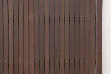 アンティーク建具　明治大正　レトロな雰囲気が魅力の平格子戸2枚セット(建具、引き戸)(R-036774)