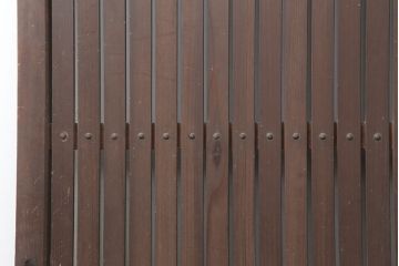 アンティーク建具　明治大正　レトロな雰囲気が魅力の平格子戸2枚セット(建具、引き戸)(R-036774)