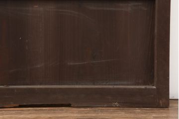 アンティーク建具　明治大正　レトロな雰囲気が魅力の平格子戸2枚セット(建具、引き戸)(R-036774)