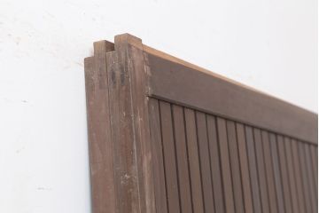 アンティーク建具　明治大正　レトロな雰囲気が魅力の平格子戸2枚セット(建具、引き戸)(R-036774)