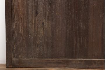 アンティーク建具　明治大正　レトロな雰囲気が魅力の平格子戸2枚セット(建具、引き戸)(R-036774)