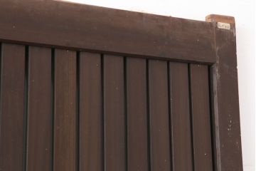 アンティーク建具　明治大正　レトロな雰囲気が魅力の平格子戸2枚セット(建具、引き戸)(R-036774)
