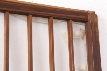 アンティーク建具　昭和初期　縦額入り幅狭障子戸4枚セット(引き戸、建具)(R-036775)