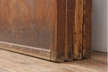 アンティーク建具　昭和初期　縦額入り幅狭障子戸4枚セット(引き戸、建具)(R-036775)