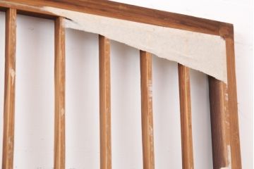 アンティーク建具　昭和初期　縦額入り幅狭障子戸4枚セット(引き戸、建具)(R-036775)