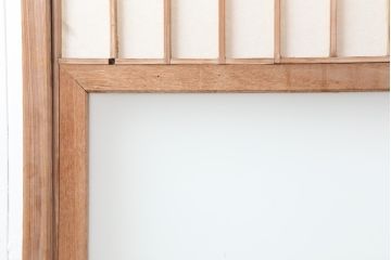 アンティーク建具　木味が魅力の大額入り障子戸2枚セット(引き戸、建具)(R-036777)