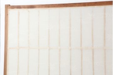 アンティーク建具　昭和初期　縦額入り障子戸2枚セット(引き戸、建具)(R-036779)
