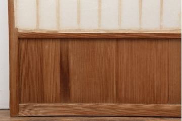 アンティーク建具　昭和初期　縦額入り障子戸2枚セット(引き戸、建具)(R-036779)