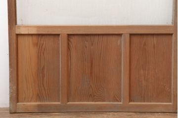 アンティーク建具　シンプルなガラス戸2枚セット(引き戸、建具)(R-036780)