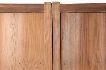 アンティーク建具　和製アンティーク　昭和初期　木味を楽しめる板戸2枚セット(雨戸、引き戸、建具)(R-036784)