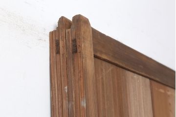 アンティーク建具　和製アンティーク　昭和初期　木味を楽しめる板戸2枚セット(雨戸、引き戸、建具)(R-036784)