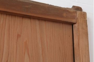 アンティーク建具　和製アンティーク　昭和初期　木味を楽しめる板戸2枚セット(雨戸、引き戸、建具)(R-036784)