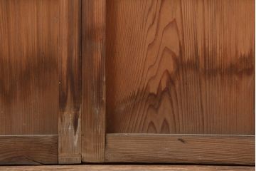 アンティーク建具　和製アンティーク　昭和初期　木味を楽しめる板戸2枚セット(雨戸、引き戸、建具)(R-036784)