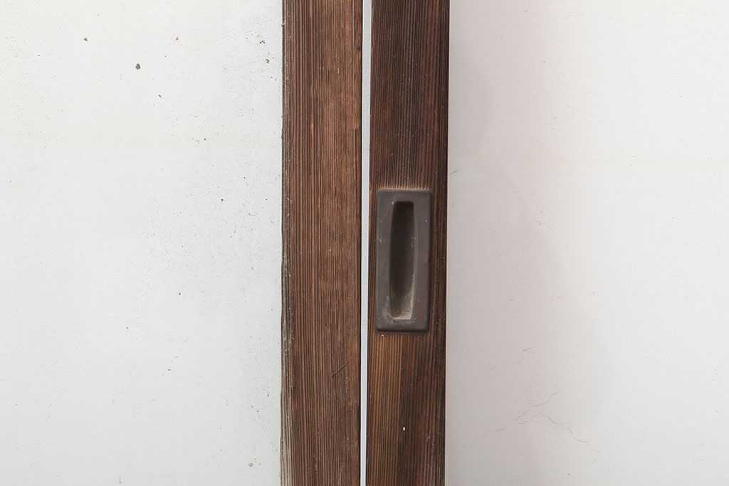 アンティーク建具　腰板ケヤキ　昭和初期　レトロなガラス戸2枚セット(引き戸、建具)(R-036785)