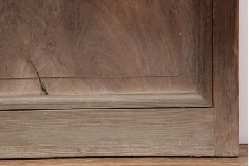 アンティーク建具　腰板ケヤキ　昭和初期　レトロなガラス戸2枚セット(引き戸、建具)(R-036785)