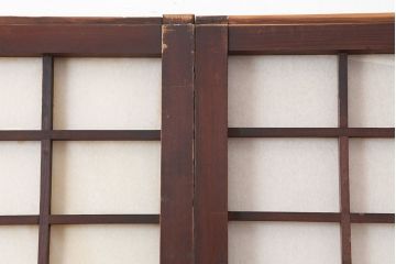 アンティーク建具　明治大正期　和レトロな雰囲気が魅力の障子戸4枚セット(建具、引き戸)(R-036786)