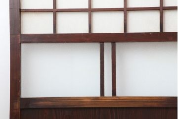 アンティーク建具　明治大正期　和レトロな雰囲気が魅力の障子戸4枚セット(建具、引き戸)(R-036786)