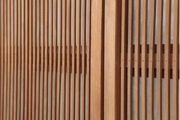 アンティーク建具　昭和中期　裏ガラス付き　和モダンなインテリアにおすすめな格子戸2枚セット(建具、引き戸)(R-036788)