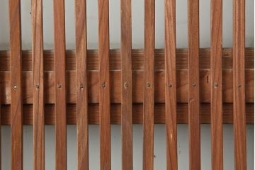 アンティーク建具　昭和中期　裏ガラス付き　和モダンなインテリアにおすすめな格子戸2枚セット(建具、引き戸)(R-036788)