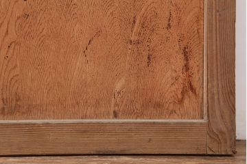 アンティーク建具　昭和中期　裏ガラス付き　和モダンなインテリアにおすすめな格子戸2枚セット(建具、引き戸)(R-036788)