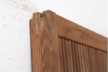アンティーク建具　昭和中期　裏ガラス付き　和モダンなインテリアにおすすめな格子戸2枚セット(建具、引き戸)(R-036788)