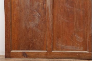 アンティーク建具　昭和初期　レトロな雰囲気が魅力の大きな窓2枚セット　(R-036791)