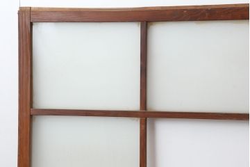 アンティーク建具　昭和初期　レトロな雰囲気が魅力の大きな窓2枚セット　(R-036791)