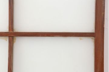 アンティーク建具　昭和初期　レトロな雰囲気が魅力の大きな窓2枚セット　(R-036791)