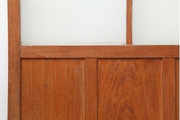 アンティーク建具　昭和初期　レトロな雰囲気が魅力の大きな窓2枚セット　(R-036791)