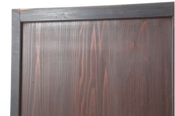 アンティーク建具　大正昭和初期　レトロな佇まいが魅力的なガラス帯戸3枚セット(建具、引き戸)(R-036793)