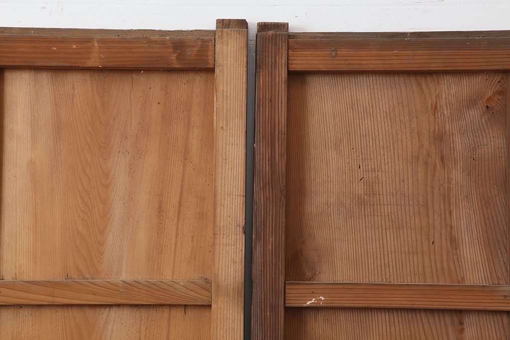 アンティーク建具　木味を楽しめる板戸4枚セット(引き戸、建具)(R-036796)