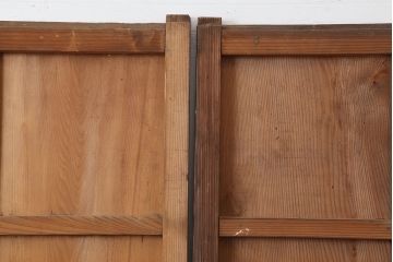 アンティーク建具　木味を楽しめる板戸4枚セット(引き戸、建具)(R-036796)