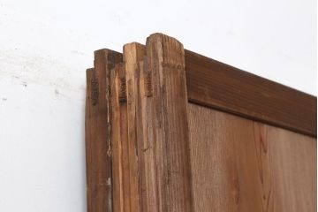 レトロ建具　昭和レトロ　昭和中期　木味を楽しめる板戸3枚セット(雨戸、引き戸、建具)(R-036797)