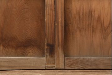 レトロ建具　昭和レトロ　昭和中期　木味を楽しめる板戸3枚セット(雨戸、引き戸、建具)(R-036797)