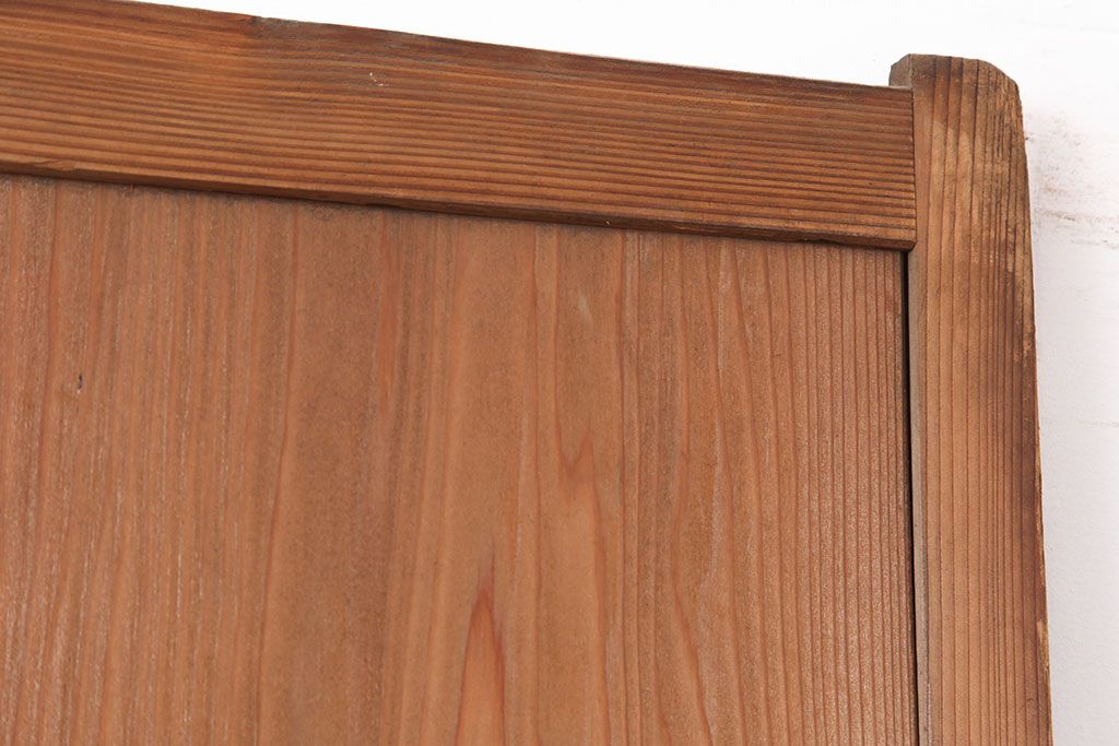 アンティーク建具　木味を楽しめる板戸2枚セット(引き戸、建具)(R-036799)