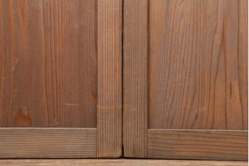 アンティーク建具　木味を楽しめる板戸2枚セット(引き戸、建具)(R-036799)