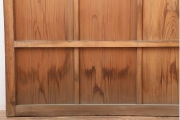 アンティーク建具　木味を楽しめる板戸2枚セット(引き戸、建具)(R-036799)