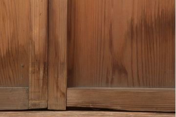 アンティーク建具　木味を楽しめる板戸2枚セット(引き戸、建具)(R-036799)