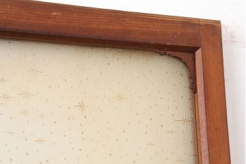 アンティーク建具　木味が魅力のレトロなガラス戸2枚セット　(R-036801)