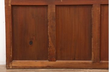 アンティーク建具　木味が魅力のレトロなガラス戸2枚セット　(R-036801)