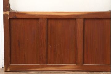 アンティーク建具　木味が魅力のレトロなガラス戸2枚セット　(R-036801)