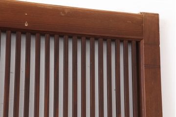 アンティーク建具 昭和初期 上品な和の空間づくりにおすすめな格子戸2枚セット(建具、引き戸)(R-036803)