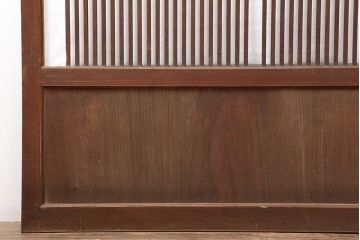 アンティーク建具 昭和初期 上品な和の空間づくりにおすすめな格子戸2枚セット(建具、引き戸)(R-036803)