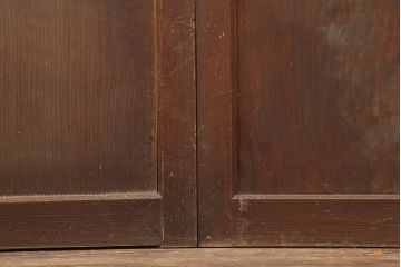 アンティーク建具 昭和初期 上品な和の空間づくりにおすすめな格子戸2枚セット(建具、引き戸)(R-036803)