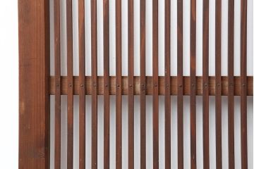 アンティーク建具　昭和初期　上品な和の空間づくりにおすすめな格子戸2枚セット(建具、引き戸)(R-036803)