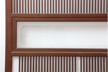 アンティーク建具　昭和初期　上品な和の空間づくりにおすすめな格子戸2枚セット(建具、引き戸)(R-036803)